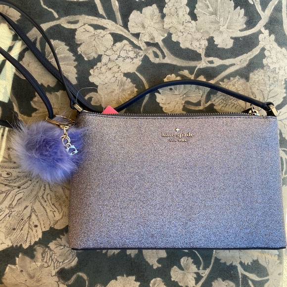Kate spade joeley glitter crossbody bag navy - Picture 3 of 8
